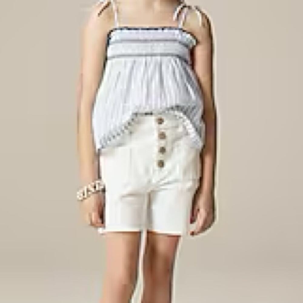 Crewcuts white Girls' patch-pocket denim short